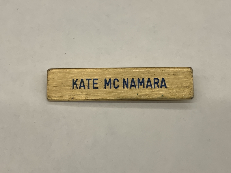 Image: name pin: United Air Lines, Kate McNamara
