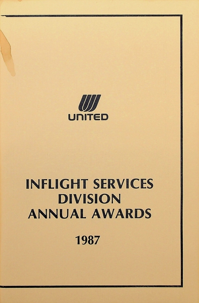 Image: event program: United Airlines, Inflight Services Division Annual Awards 1987
