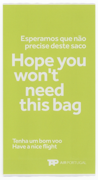 Image: airsickness bag: TAP Air Portugal