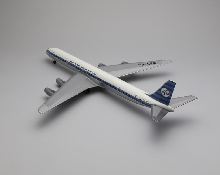 Image: model airplane: KLM (Royal Dutch Airlines), Douglas DC-8-63