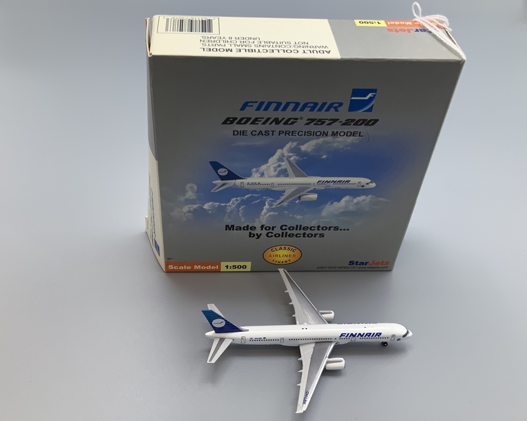 Image: miniature model airplane: Finnair, Boeing 757-200