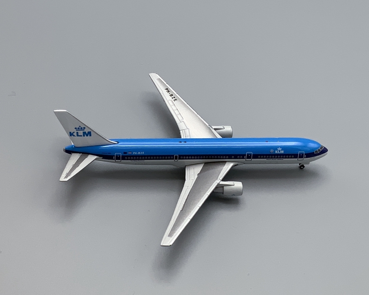 Image: miniature model airplane: KLM (Royal Dutch Airlines), Boeing 767-300
