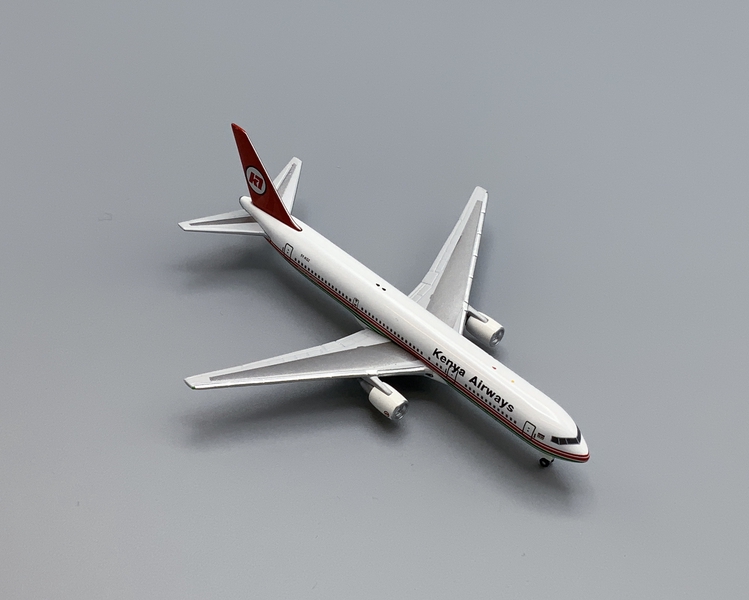 Image: miniature model airplane: Kenya Airways, Boeing 767-300