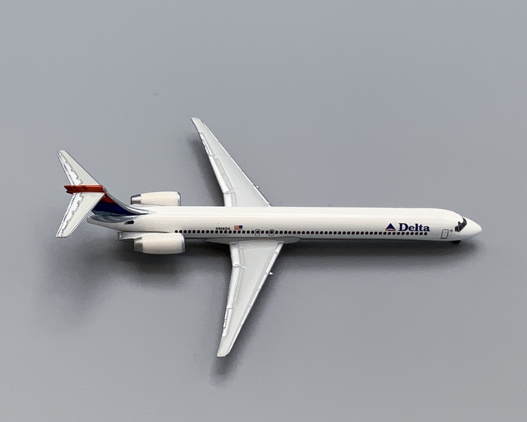 Image: miniature model airplane: Delta Air Lines, McDonnell Douglas MD-90