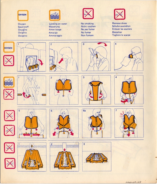 Image: safety information card: Capitol Air, McDonnell Douglas DC-10 Series 10