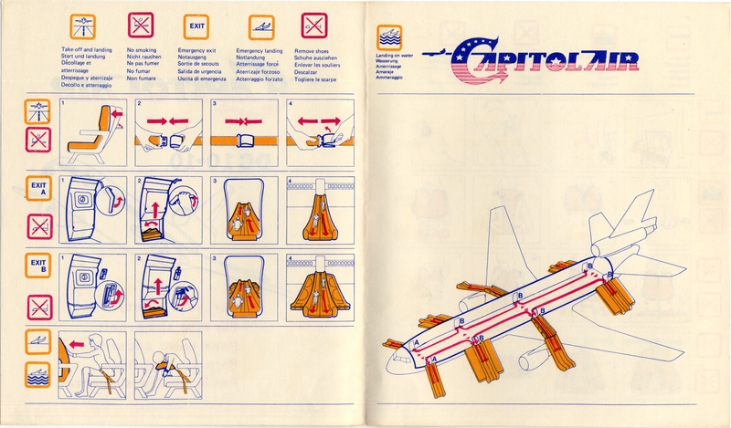 Image: safety information card: Capitol Air, McDonnell Douglas DC-10 Series 10