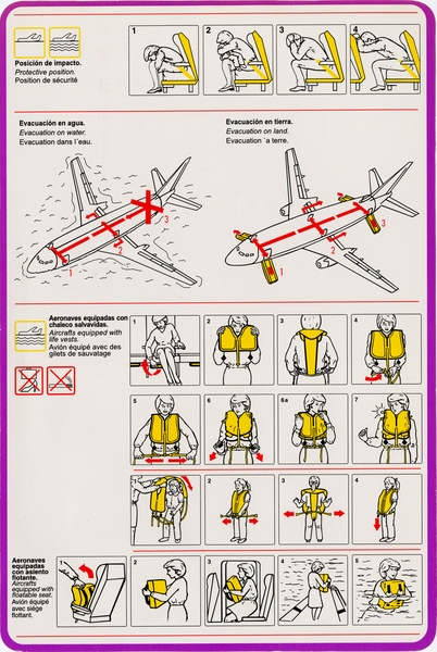 Image: safety information card: Air Austral, Boeing 737