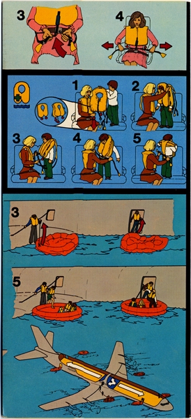 Image: safety information card: Belize Airways Limited, Boeing 707-720
