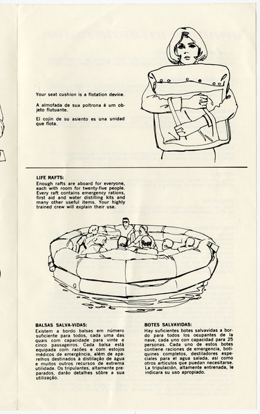 Image: safety information card: Braniff International