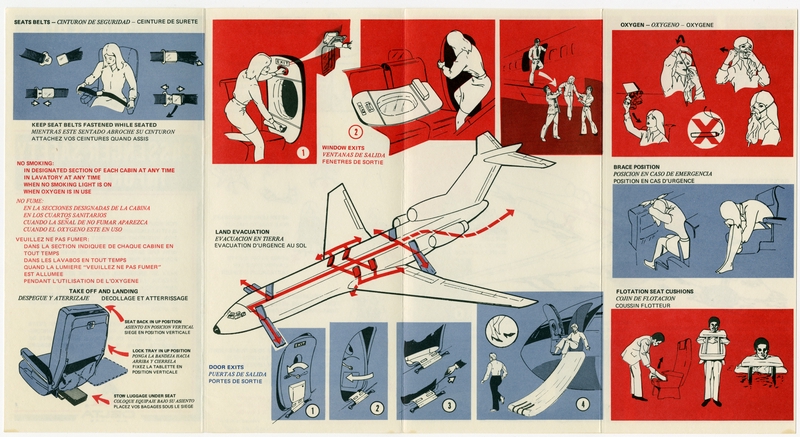 Image: safety information card: Delta Air Lines, Boeing 727-200