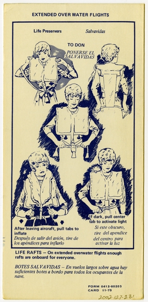 Image: safety information card: Delta Air Lines, Douglas DC-8-51