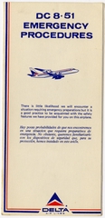 Image: safety information card: Delta Air Lines, Douglas DC-8-51