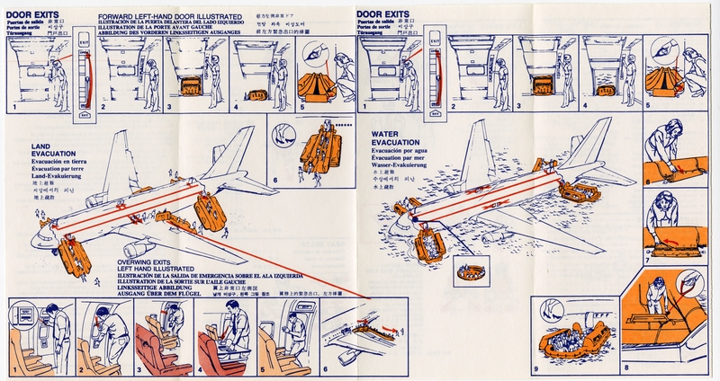 Image: safety information card: Delta Air Lines, Boeing 767-300