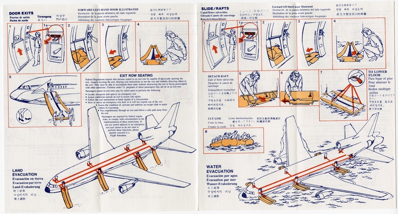 Image: safety information card: Delta Air Lines, Lockheed L-1011 TriStar