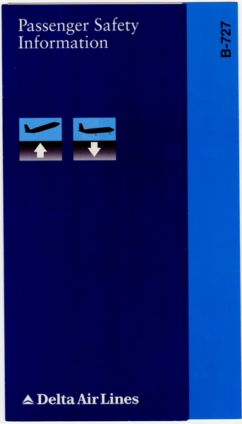 Image: safety information card: Delta Air Lines, Boeing 727