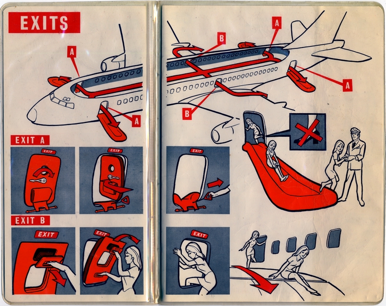 Image: safety information card: CP Air, Boeing 737