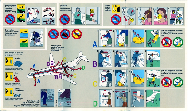Image: safety information card: Champion Air, Boeing 727-200