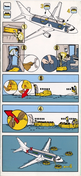 Image: safety information card: Continental Airlines, Boeing 737-500