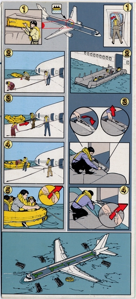 Image: safety information card: Continental Airlines, Boeing 737-300/500