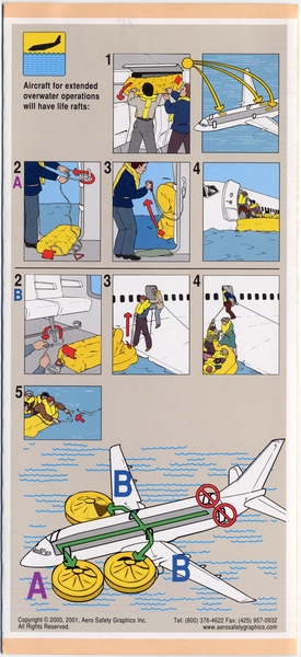 Image: safety information card: Continental Airlines, Boeing 737-300/500