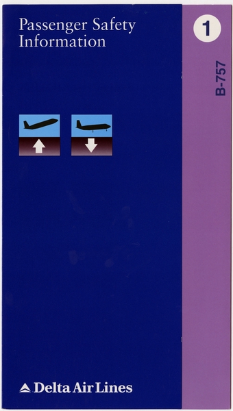 Image: safety information card: Delta Air Lines, Boeing 757