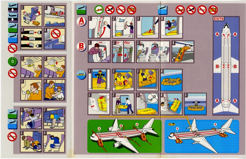 Image: safety information card: Delta Air Lines, Boeing 767-300