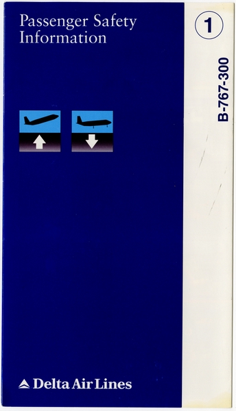 Image: safety information card: Delta Air Lines, Boeing 767-300