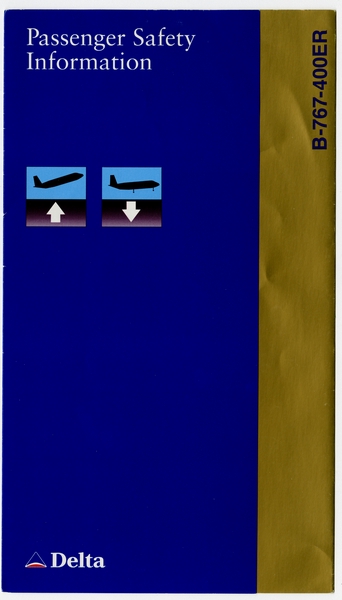 Image: safety information card: Delta Air Lines, Boeing 767-400ER