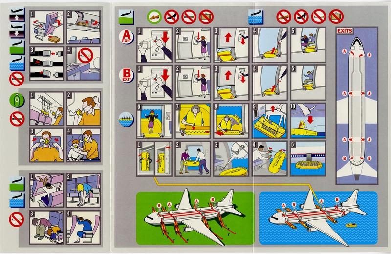 Image: safety information card: Delta Air Lines, Lockheed L-1011 TriStar