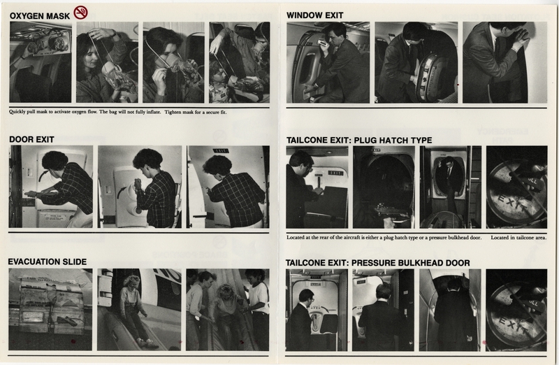 Image: safety information card: Northwest Airlines, Douglas DC-9 Series 10