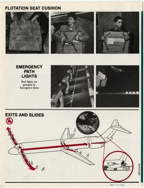 Image: safety information card: Northwest Airlines, Douglas DC-9-30/50