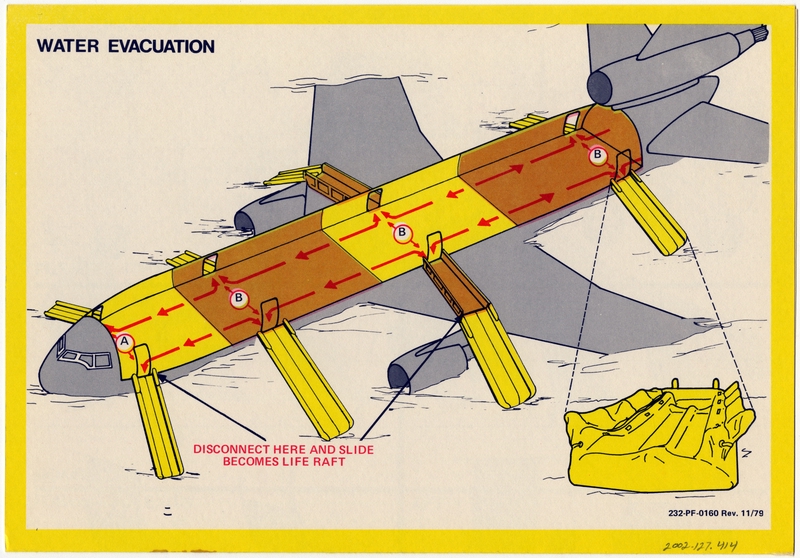 Image: safety information card: Northwest Orient, McDonnell Douglas DC-10