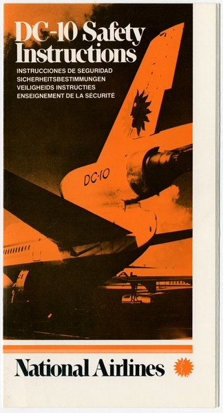 Image: safety information card: National Airlines, McDonnell Douglas DC-10