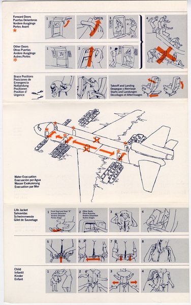Image: safety information card: National Airlines, McDonnell Douglas DC-10