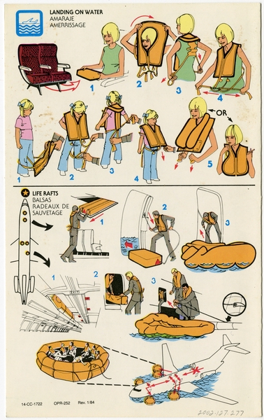 Image: safety information card: Eastern Air Lines, Boeing 727-200