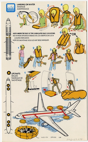 Image: safety information card: Eastern Air Lines, Boeing 757