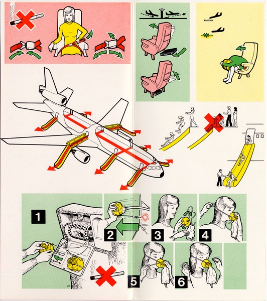 Image: safety information card: Laker Airways, McDonnell Douglas DC-10