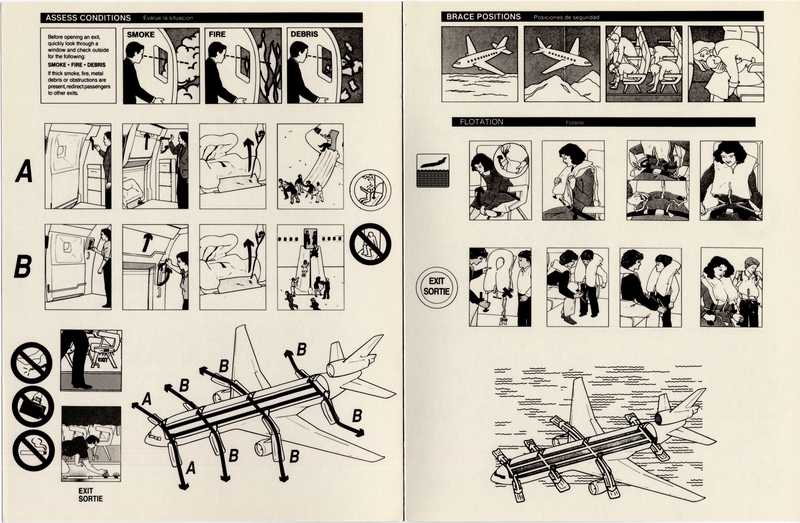 Image: safety information card: Leisure Air, McDonnell Douglas DC-10-10 and -30