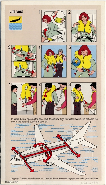 Image: safety information card: MarkAir, Boeing 737-400
