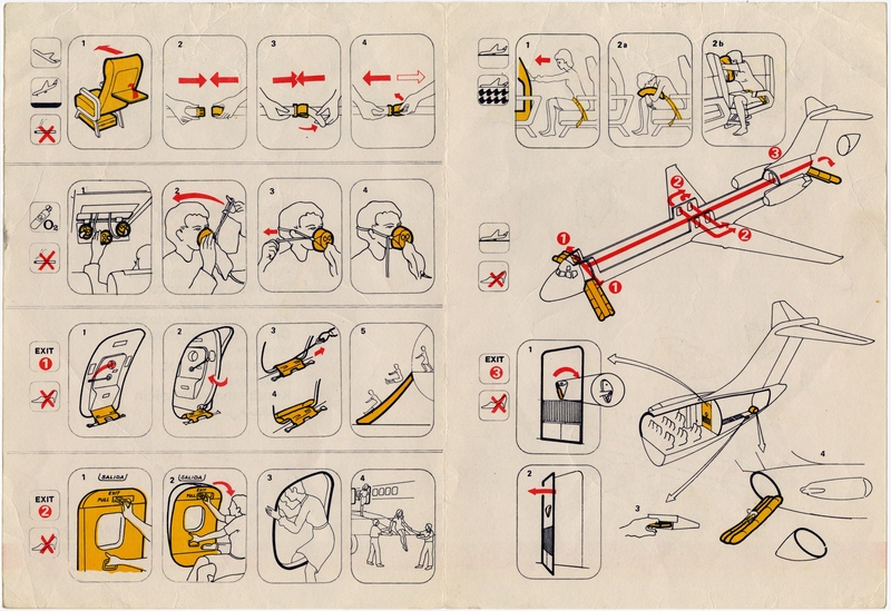 Image: safety information card: Iberia, Douglas DC-9