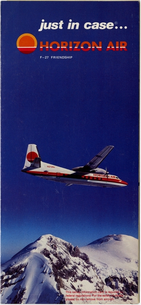Image: safety information card: Horizon Air, Fokker F.27