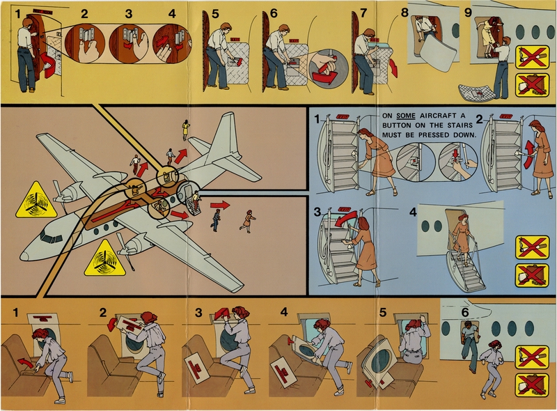 Image: safety information card: Horizon Air, Fokker F.27