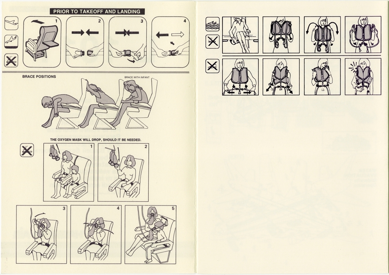 Image: safety information card: Hawaiian Airlines, Lockheed L-1011 TriStar