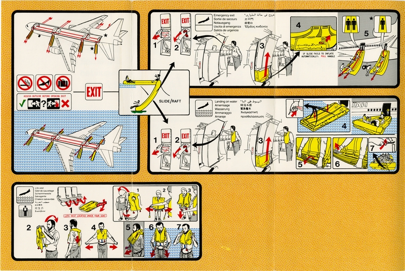 Image: safety information card: Hawaiian Airlines, Lockheed L-1011 TriStar