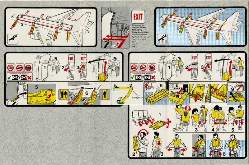 Image: safety information card: Hawaiian Airlines, Lockheed L-1011 TriStar