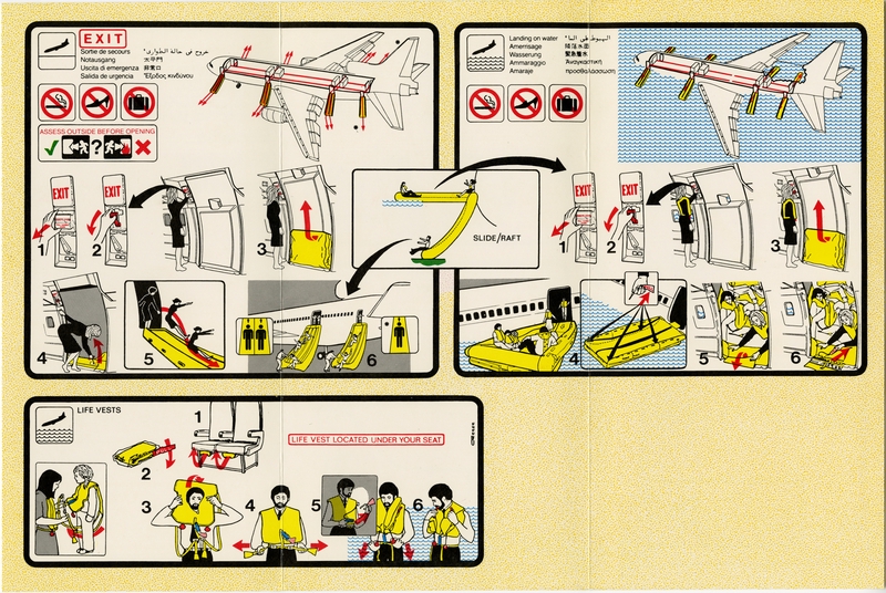 Image: safety information card: Hawaiian Airlines, Lockheed L-1011 TriStar