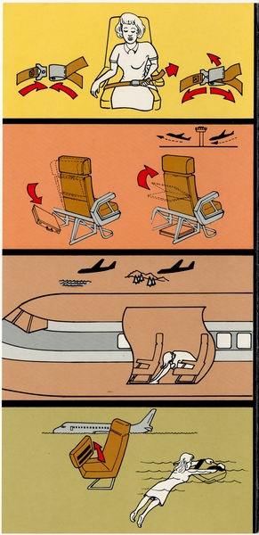 Image: safety information card: Frontier Airlines, Boeing 737