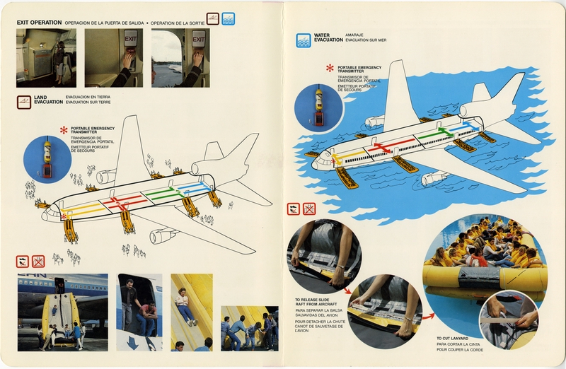 Image: safety information card: Eastern Air Lines, Lockheed L-1011 TriStar