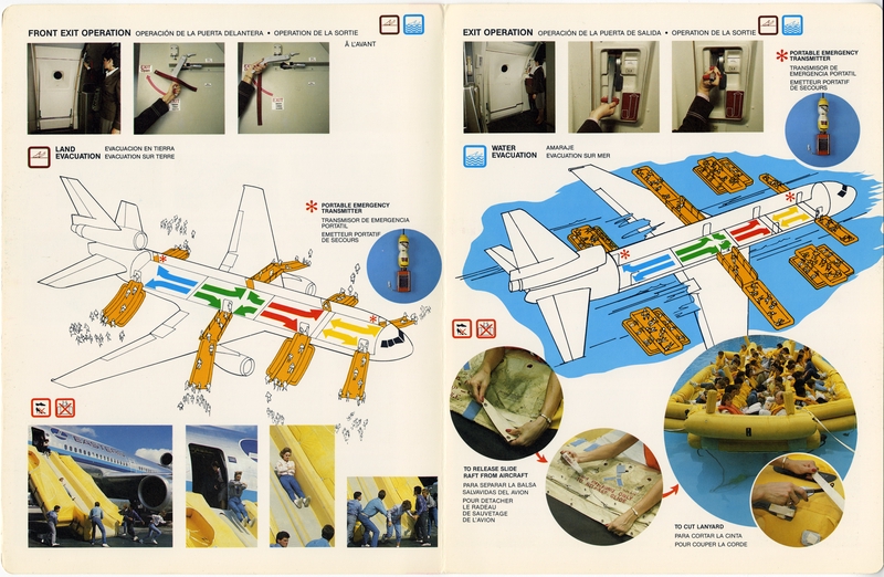 Image: safety information card: Eastern Air Lines, McDonnell Douglas DC-10