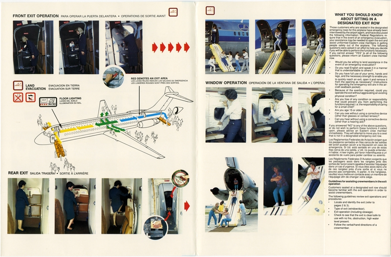 Image: safety information card: Eastern Air Lines, Douglas DC-9-31